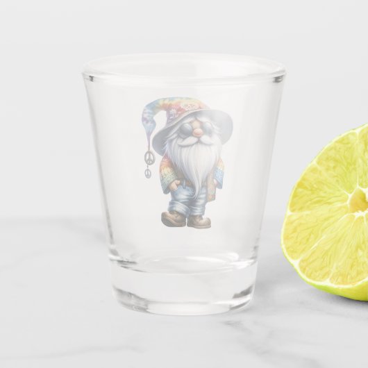 Hippie Gnome Shot Glas (Achterkant)