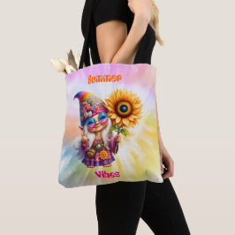 Hippie Gnome Summer Vibes Tote Bag