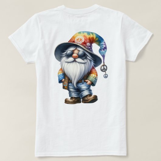 Hippie Gnome T-shirt (Design achterkant)