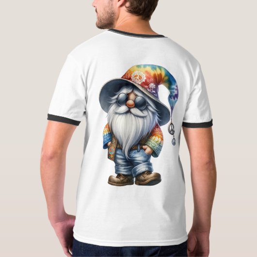 Hippie Gnome T-shirt (Achterkant volledig)