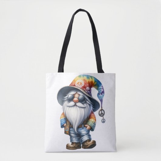 Hippie Gnome Tote Bag (Voorkant)