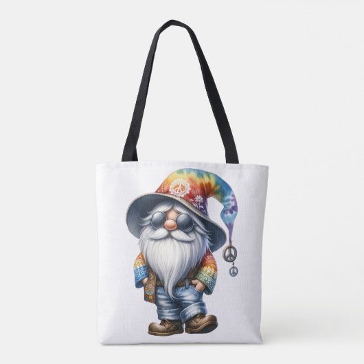 Hippie Gnome Tote Bag (Achterkant)