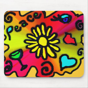 hippie grafitti muismat
