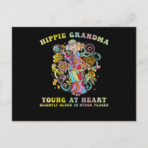 Hippie Grandma Briefkaart