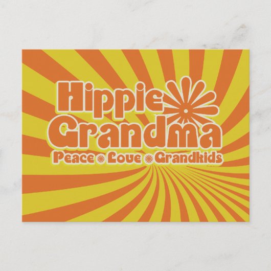 Hippie Grandma Briefkaart (Voorkant)