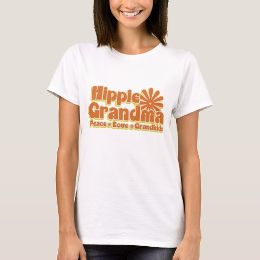 Hippie Grandma T-shirt (Voorkant)