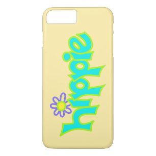 Hippie Graphic Turquoise Lime Green Word Art Case-Mate iPhone Case