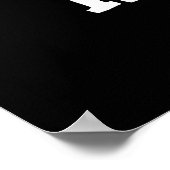 Hippie Grappig Hip Bone Pun Donker BG Poster (Hoek)