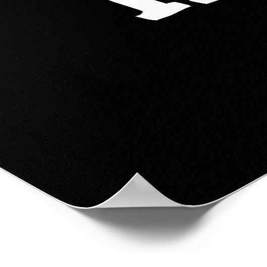 Hippie Grappig Hip Bone Pun Donker BG Poster (Hoek)