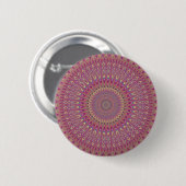 Hippie grid mandala ronde button 5,7 cm (Voorkant /achterkant)