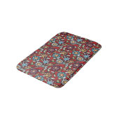 hippie groovy bloemen rood badmat (Gekanteld)
