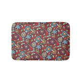 hippie groovy bloemen rood badmat (Voorkant)