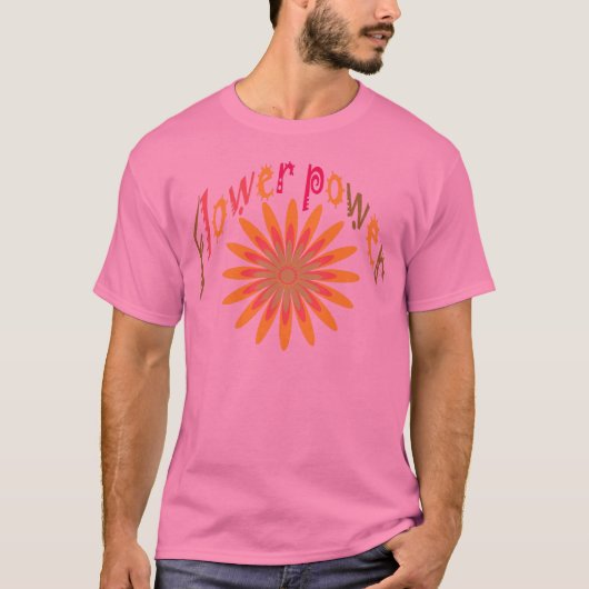 Hippie groovy Flower Power T-shirt (Voorkant)