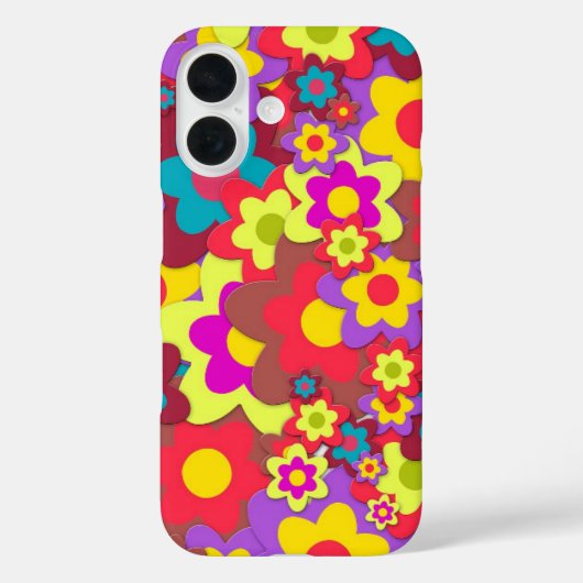 HIPPIE GROOVY FLOWERS IPHONE OTTER BOX CASE (Achterkant)