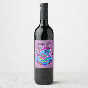 Hippie groovy lavender Thunder_Cove Wijn Etiket