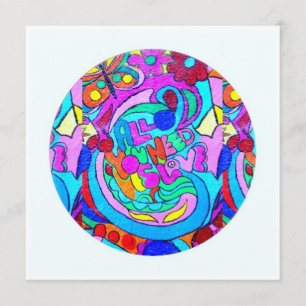 hippie groovy liefde aankondiging