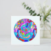 hippie groovy liefde aankondiging (Staand voorkant)