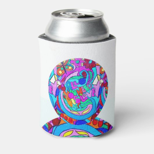 hippie groovy liefde blikjeskoeler (Blikje Achterkant)