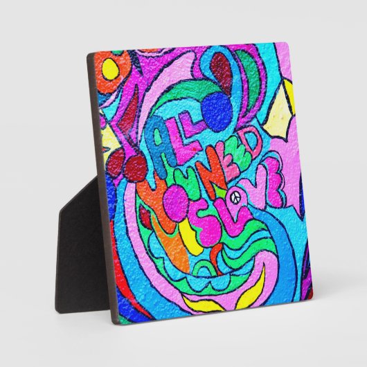 hippie groovy liefde fotoplaat (Voorkant)