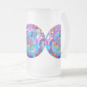 hippie groovy liefde matglas bierpul (Voorkant rechts)