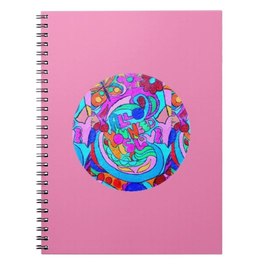 hippie groovy liefde notitieboek (Voorkant)