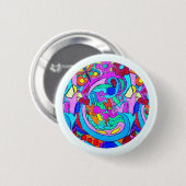 hippie groovy liefde ronde button 5,7 cm (Voorkant /achterkant)