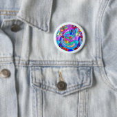 hippie groovy liefde ronde button 5,7 cm (In situ)