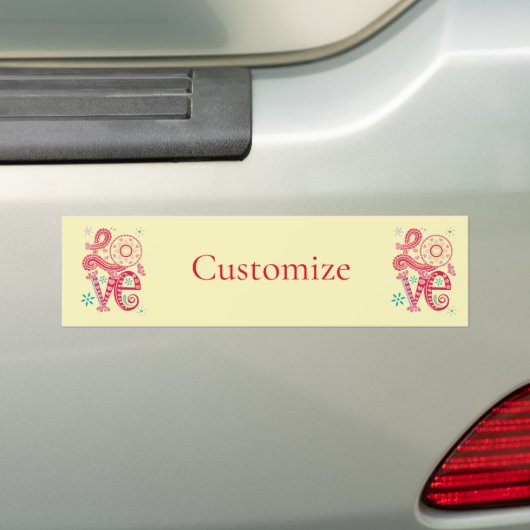 Hippie Groovy Liefdesbord Thunder_Cove Bumpersticker (Op auto)