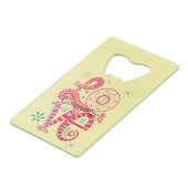 Hippie Groovy Liefdesbord Thunder_Cove Creditkaart Flessenopener (Voorkant Gekanteld)