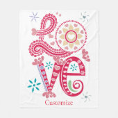 Hippie Groovy Liefdesbord Thunder_Cove Fleece Deken (Voorkant)