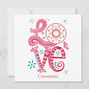 Hippie Groovy Liefdesbord Thunder_Cove Kaart