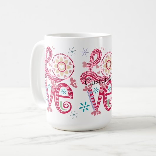 Hippie Groovy Liefdesbord Thunder_Cove Koffiemok (Voorkant links)