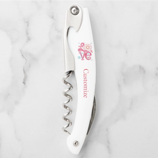 Hippie Groovy Liefdesbord Thunder_Cove Kurkentrekker (Voorkant)