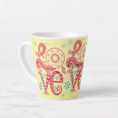 Hippie Groovy Liefdesbord Thunder_Cove Latte Mok (Linkerhoek)