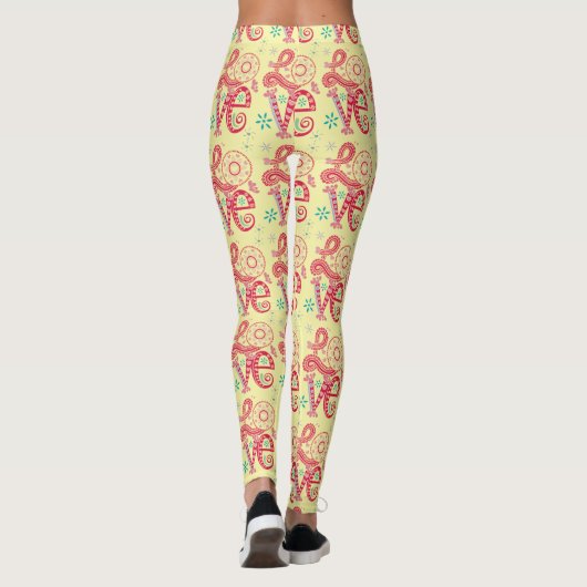 Hippie Groovy Liefdesbord Thunder_Cove Leggings (Achterkant)