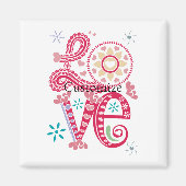 Hippie Groovy Liefdesbord Thunder_Cove Magneet (Voorkant)