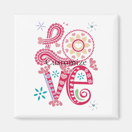 Hippie Groovy Liefdesbord Thunder_Cove Magneet (Voorkant)