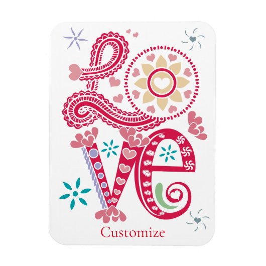 Hippie Groovy Liefdesbord Thunder_Cove Magneet (Verticaal)