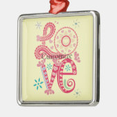 Hippie Groovy Liefdesbord Thunder_Cove Metalen Ornament (Links)