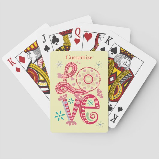 Hippie Groovy Liefdesbord Thunder_Cove Pokerkaarten (Achterkant)