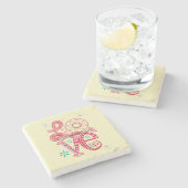 Hippie Groovy Liefdesbord Thunder_Cove Stenen Onderzetter (Zijkant)