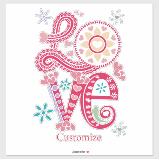 Hippie Groovy Liefdesbord Thunder_Cove Sticker (Vel)