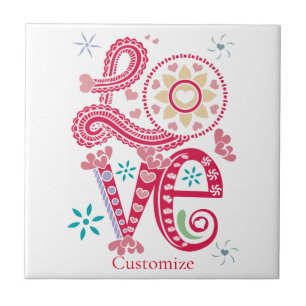 Hippie Groovy Liefdesbord Thunder_Cove Tegeltje