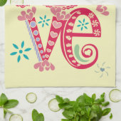 Hippie Groovy Liefdesbord Thunder_Cove Theedoek (Gevouwen)
