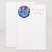 hippie groovy liefdescirkel briefpapier (Voorkant / Achterkant)