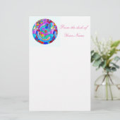 hippie groovy liefdescirkel briefpapier (Staand voorkant)