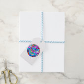 hippie groovy liefdescirkel cadeaulabel (Met Touw)