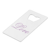 hippie groovy liefdescirkel creditkaart flessenopener (Achterkant Gekanteld)