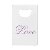 hippie groovy liefdescirkel creditkaart flessenopener (Achterkant)