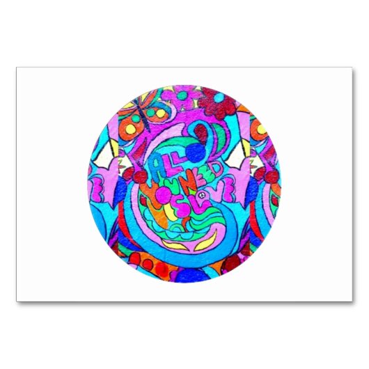 hippie groovy liefdescirkel kaart (Voorkant)